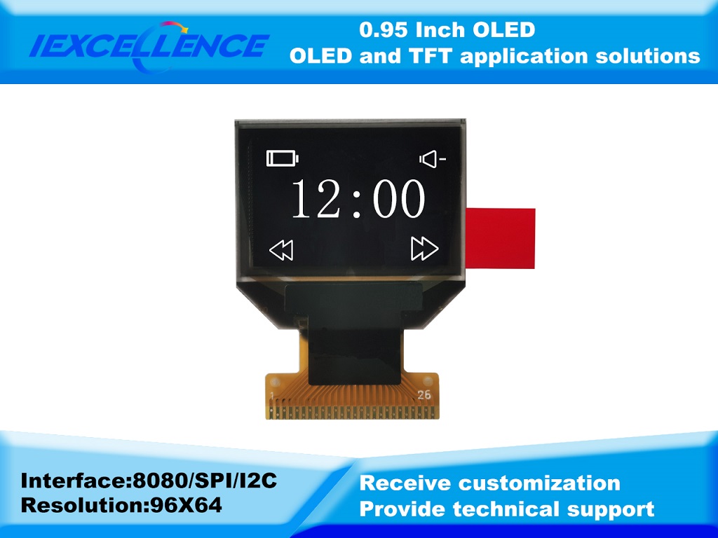 0.95 inch oled display module 096064 SPI/IIC white screen