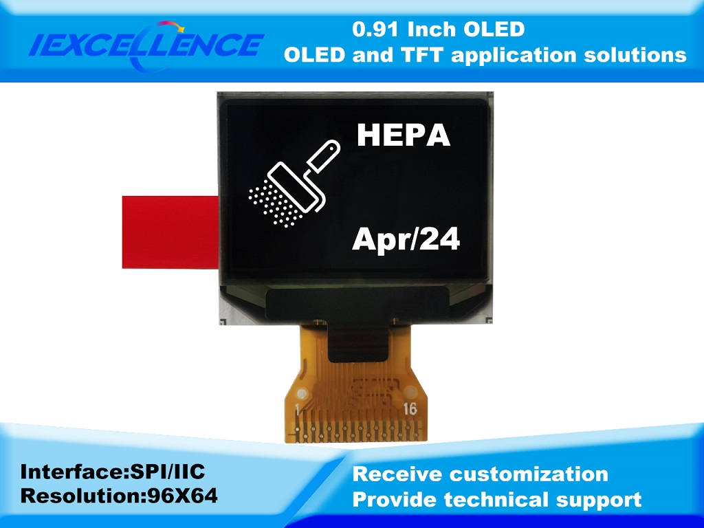0.91 inch oled display module 096064 SPI/IIC white screen
