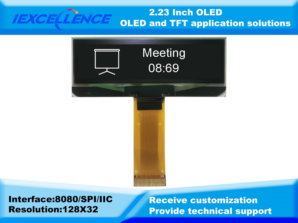 2.23 inch oled display module 128032 SPI/IIC white screen